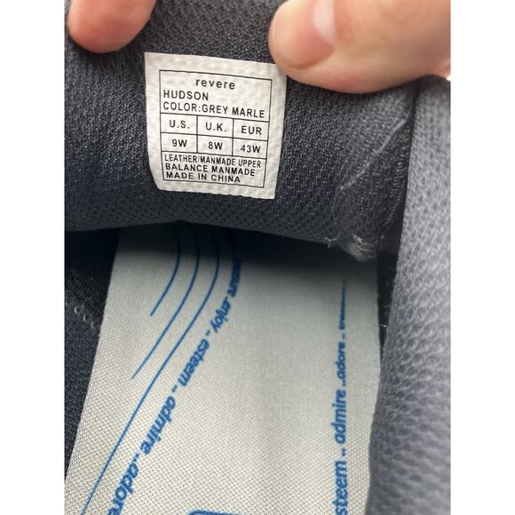 Revere Hudson Men's Lightly Used Shoes Gray US Size 9 WIDE - Picture 11 of 12